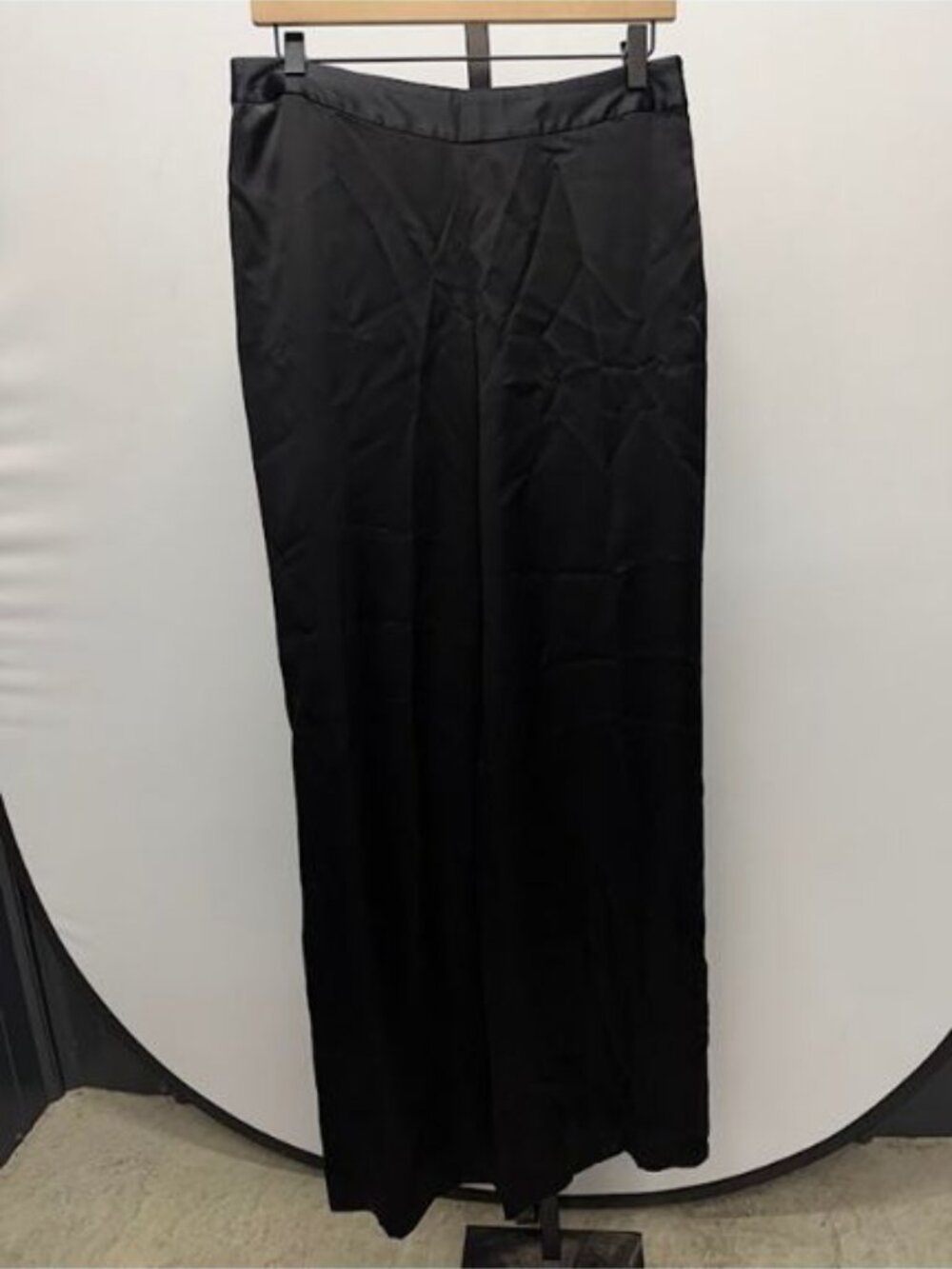 Lauren Ralph Lauren 100% Silk Black Wide Leg Pants
